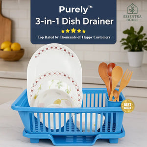 Essentra House ™ 3 in 1 Kitchen Dish Drainer