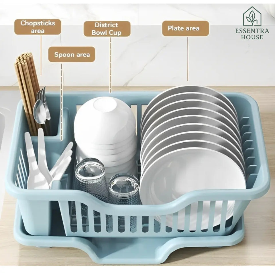 Essentra House ™ 3 in 1 Kitchen Dish Drainer