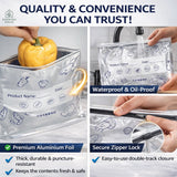 Reusable Aluminum Foil Sealable Storage Bags (Pack of 20)