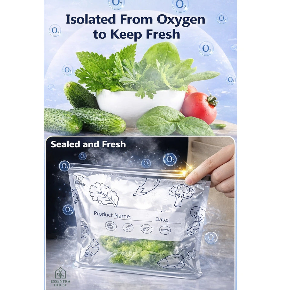 Reusable Aluminum Foil Sealable Storage Bags (Pack of 20)