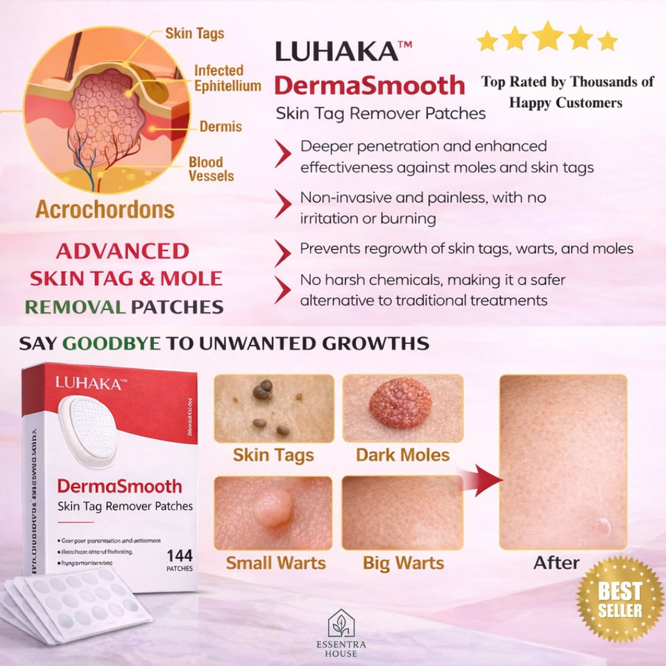 LUHAKA™ DermaSmooth Skin Tag Remover Patches (BUY 1 GET 1 FREE )