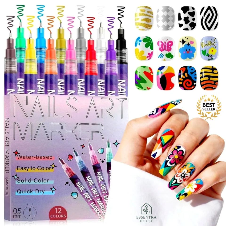 💅 Essentra™ Diy Nail Art Pens (12 Colors)