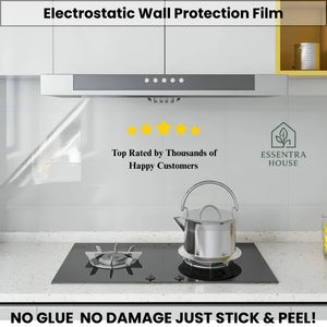 Essentra™ Self- Adhesive Transparent Electrostatic Wall Protection Film (PACK OF 2)