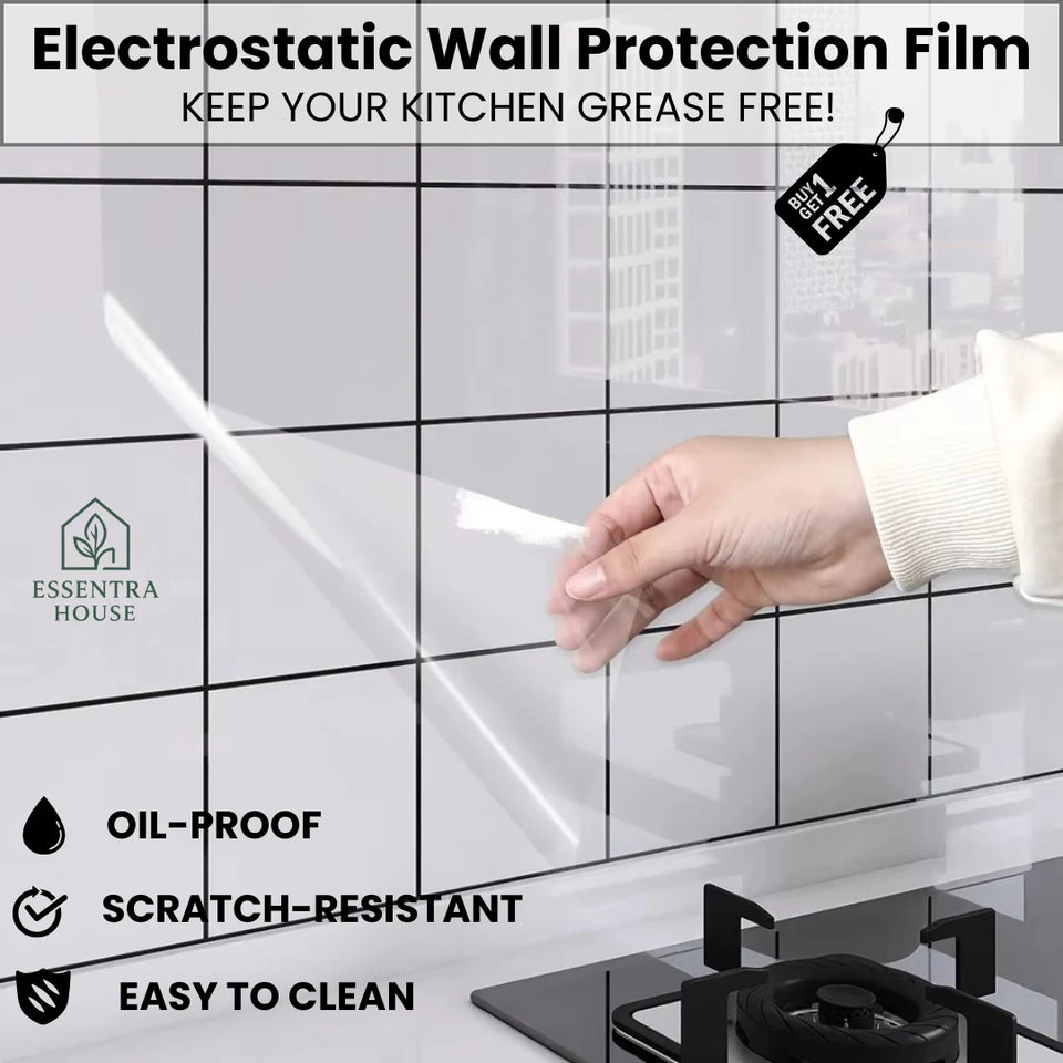 Essentra™ Self- Adhesive Transparent Electrostatic Wall Protection Film (PACK OF 2)